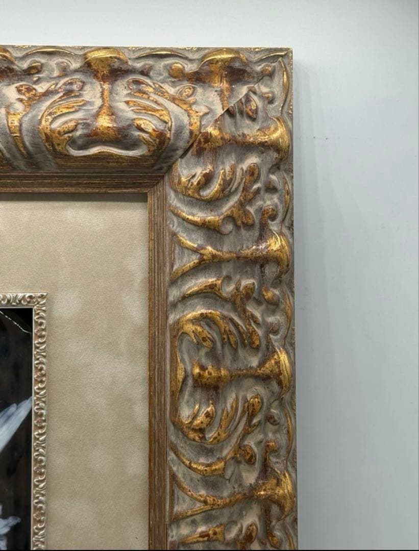 リモージュ　陶板絵　額装　インテリア　送料込み250712