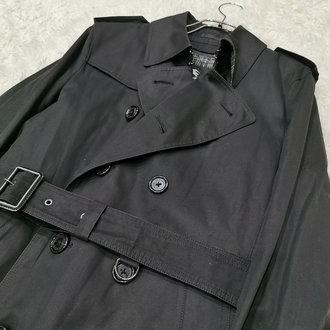 バーバリーブラックレーベル ライナー ベルト付 トレンチコート 黒 Mサイズ
