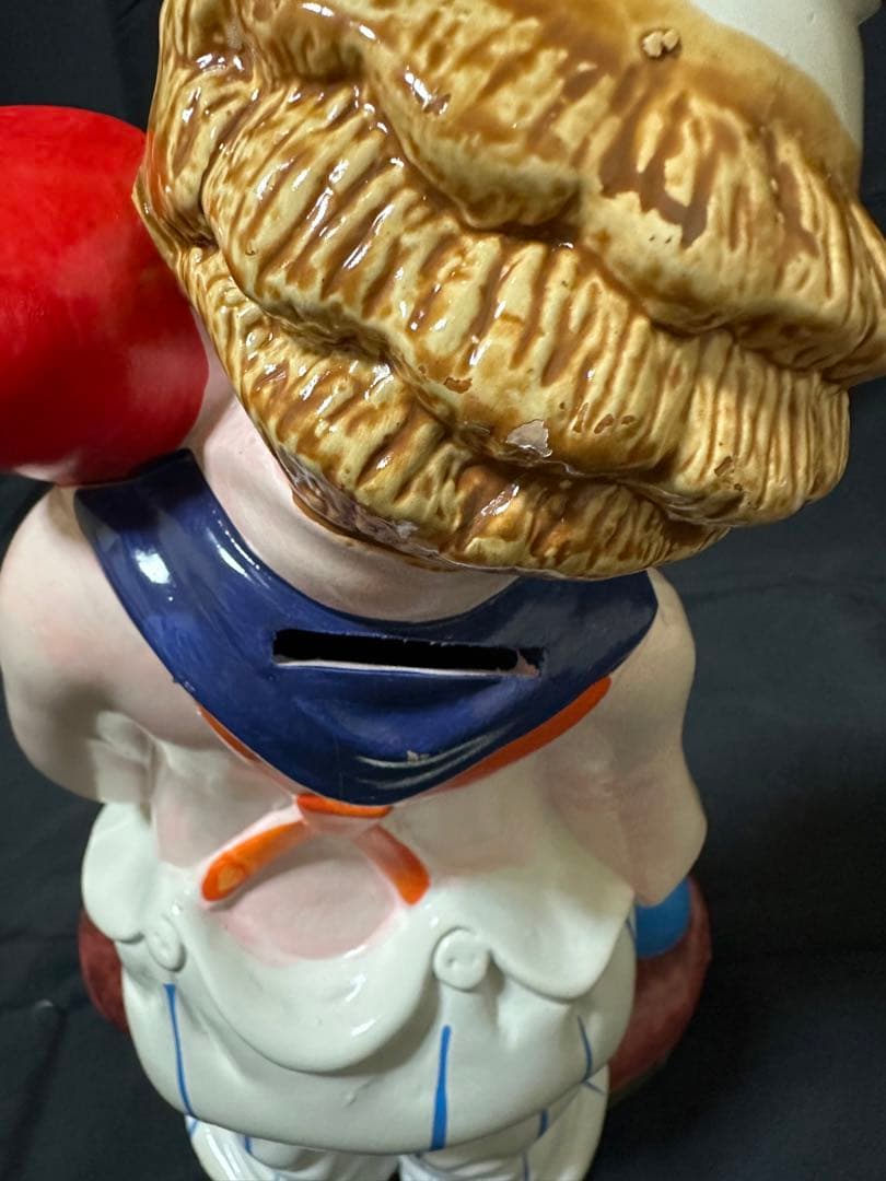 陶器製クラウンバンク 貯金箱（風船持ち）