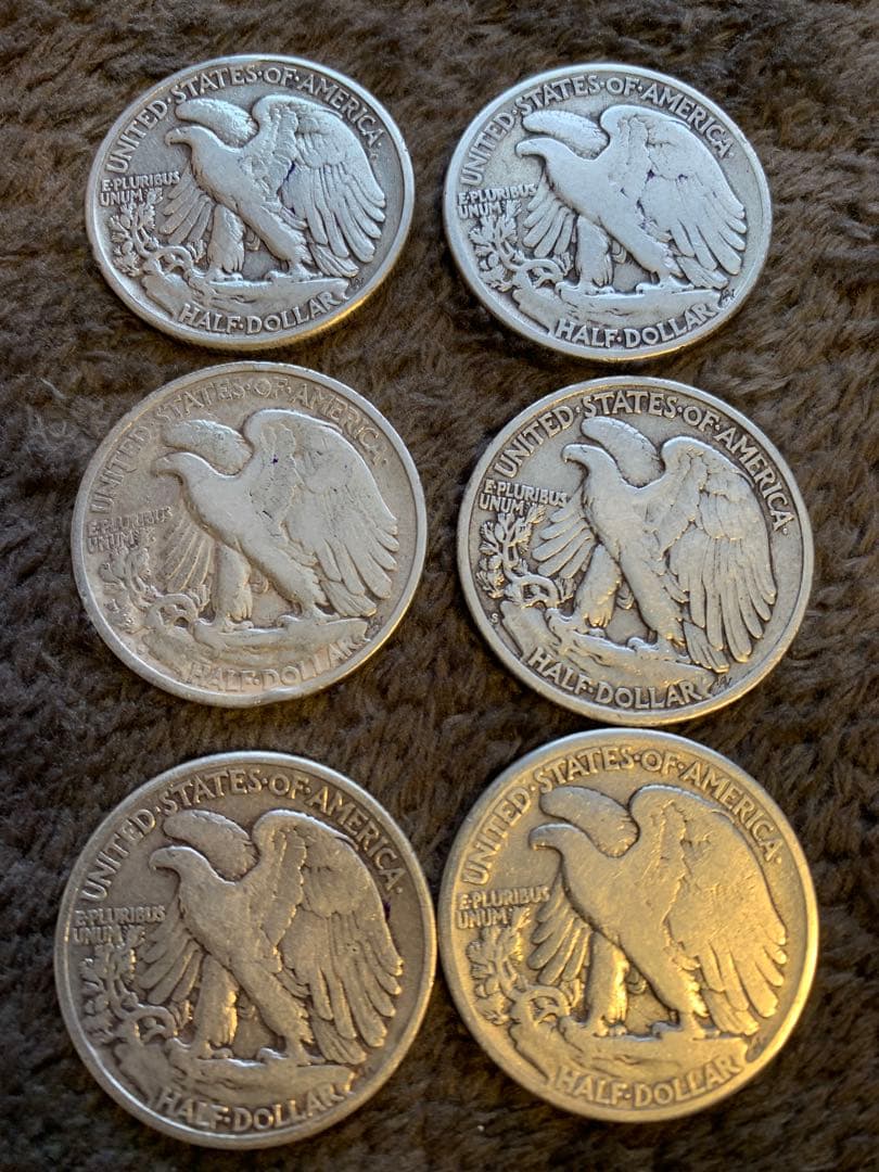 ウォーキングリバティー　6枚セット