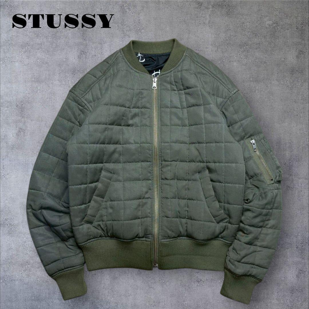 STUSSY ステューシー リバーシブル キルティング MA-1 ドルマーク S