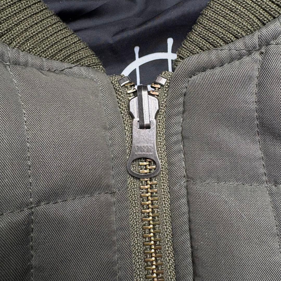 STUSSY ステューシー リバーシブル キルティング MA-1 ドルマーク S