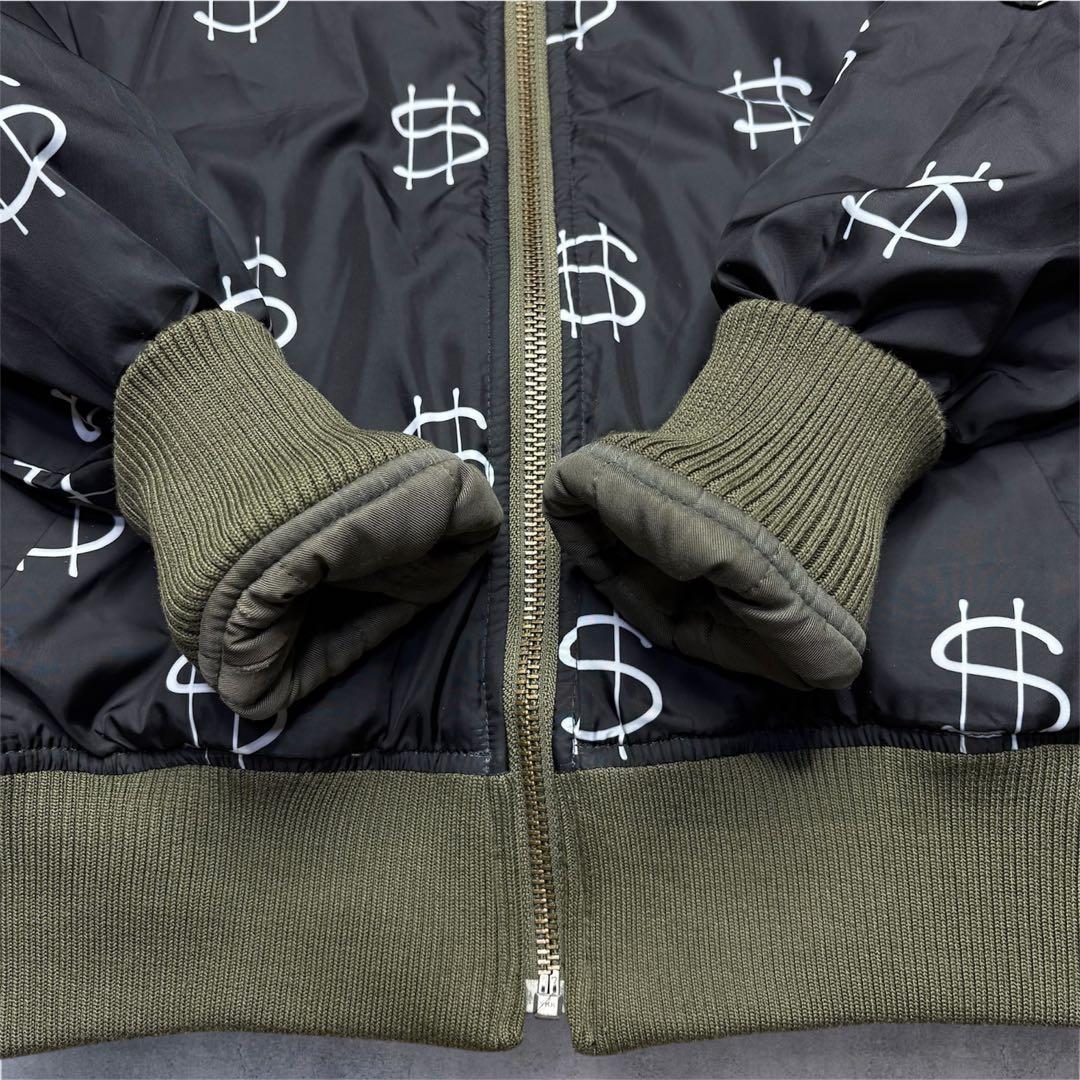 STUSSY ステューシー リバーシブル キルティング MA-1 ドルマーク S