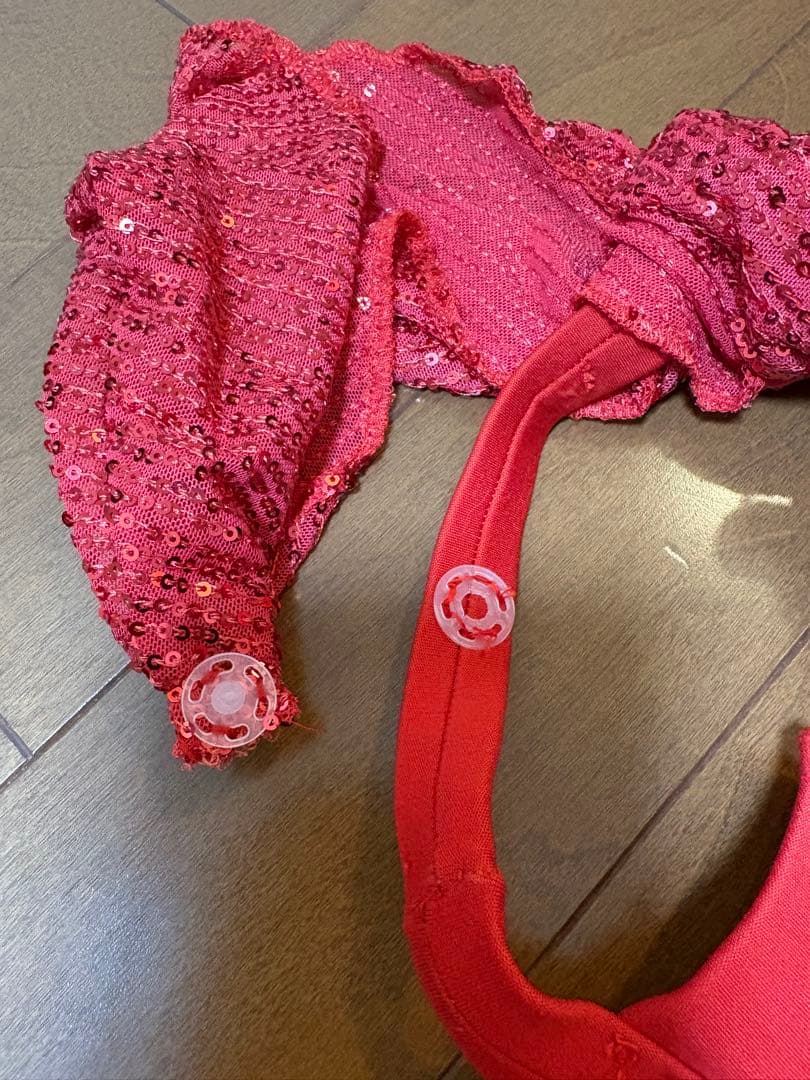 ベリーダンス 衣装 Aida Style 赤スパンコール 