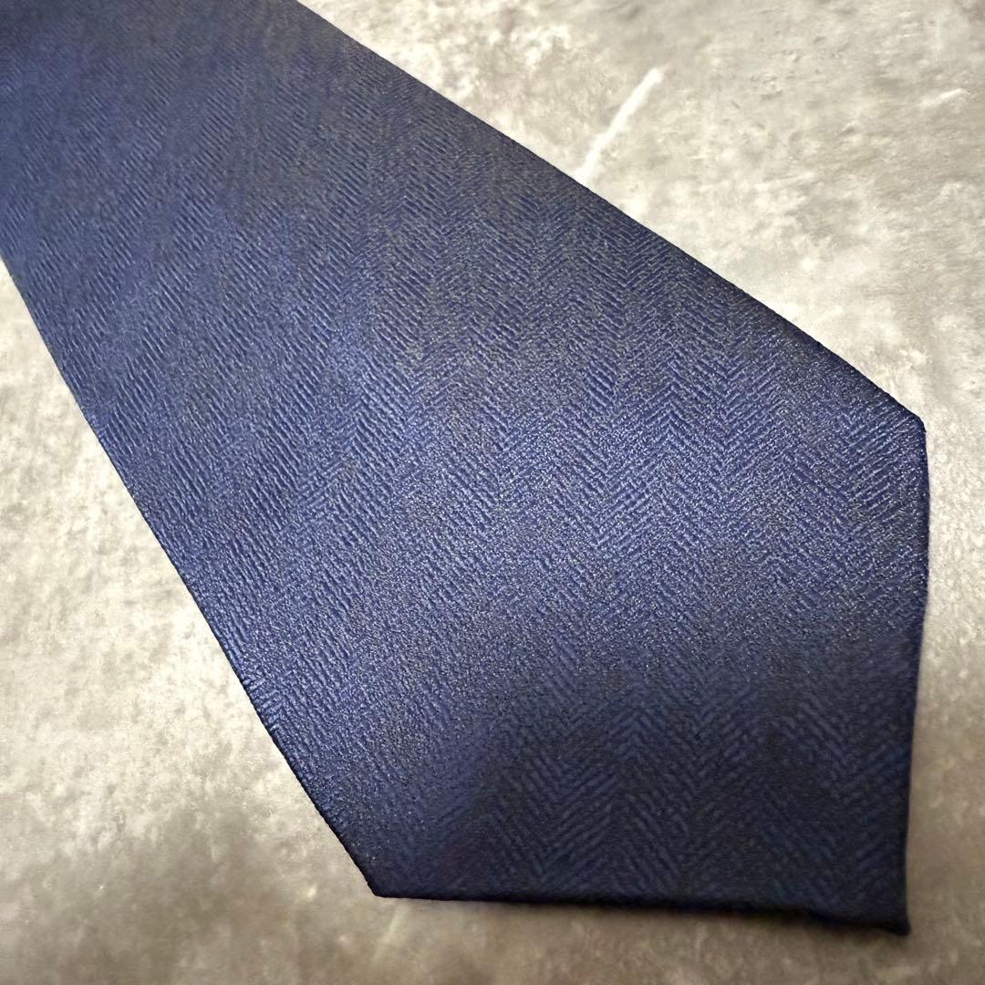 【✨美品✨】Dior ディオール ネクタイ ネイビー ソリッド 無地 希少 紺色