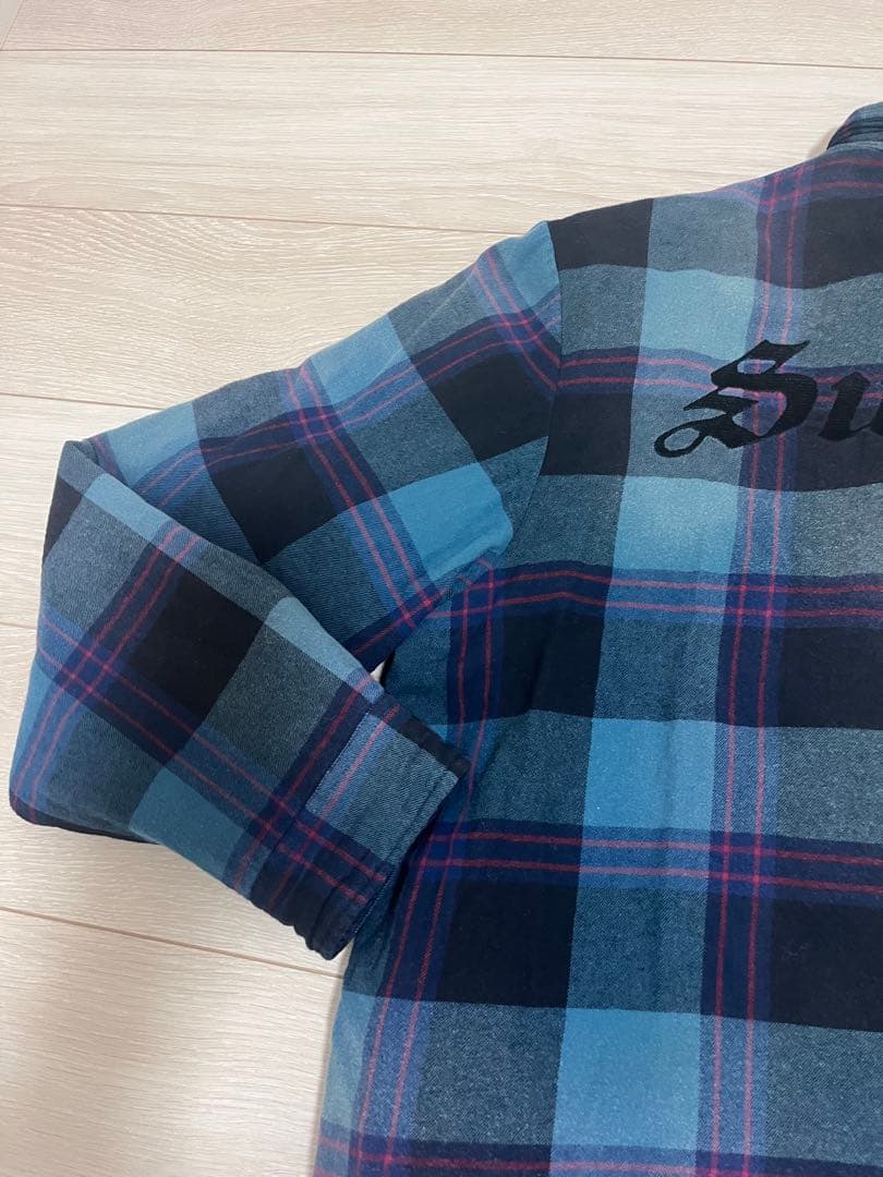 supreme quilted plaid shirt美品