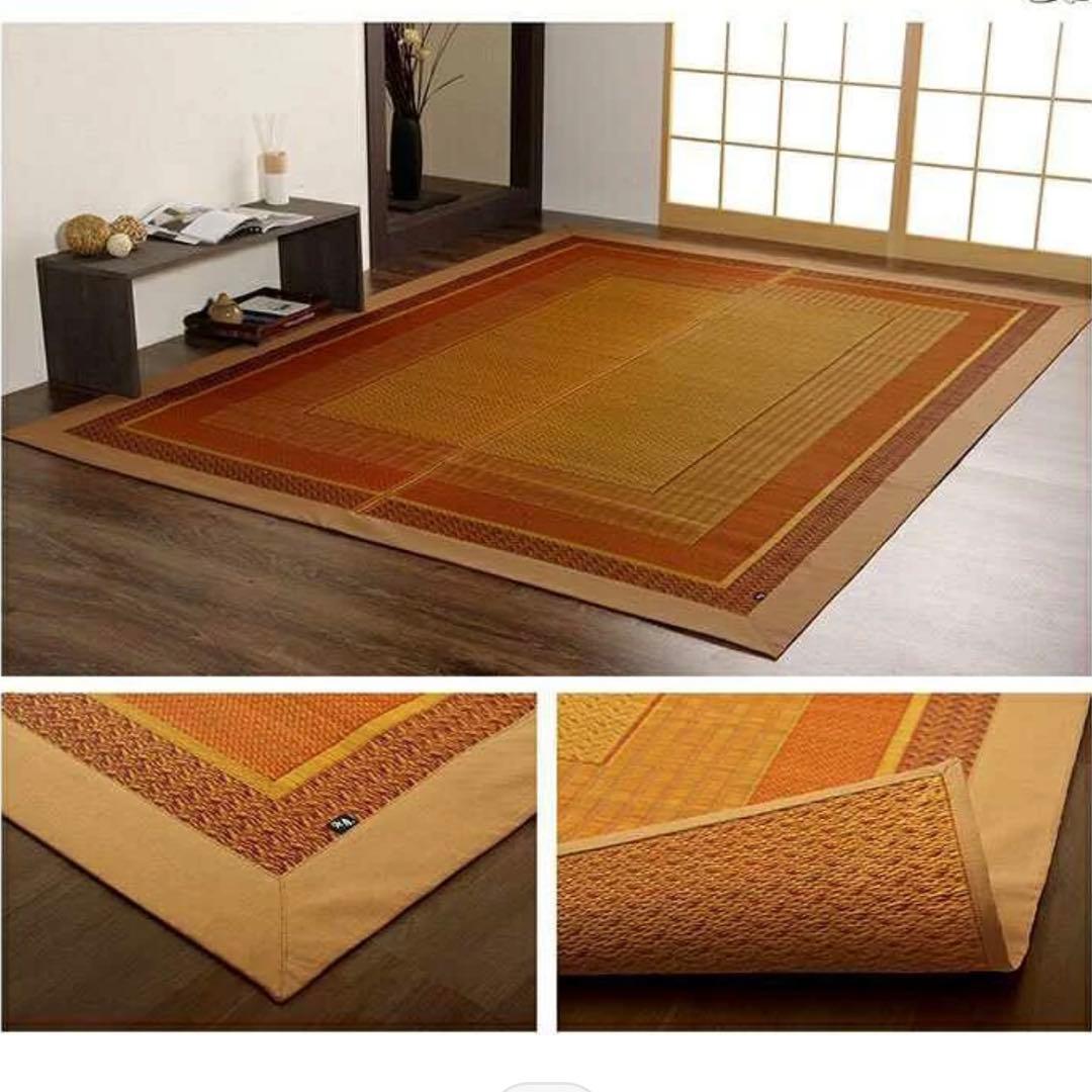 ラグ 国産 純国産 日本製 い草 モダン 抗菌防臭 自然素材 ベージュ イケヒコ