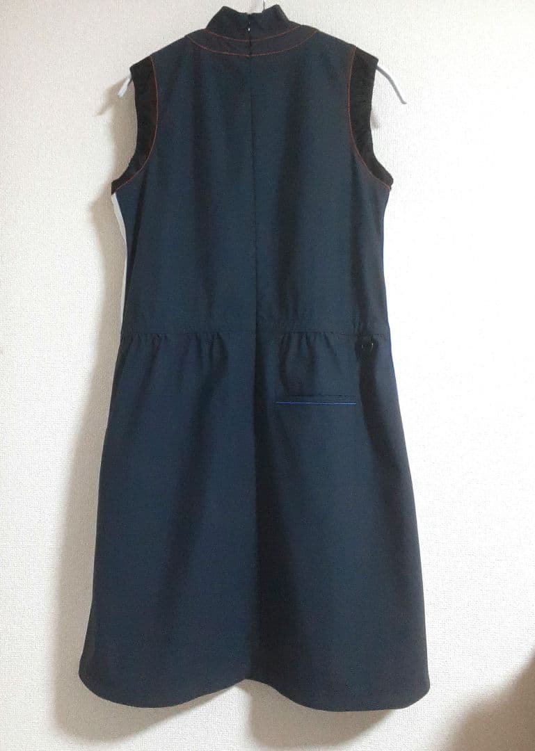 もあ　美品ランバンワンピース40 B&WワンピースL