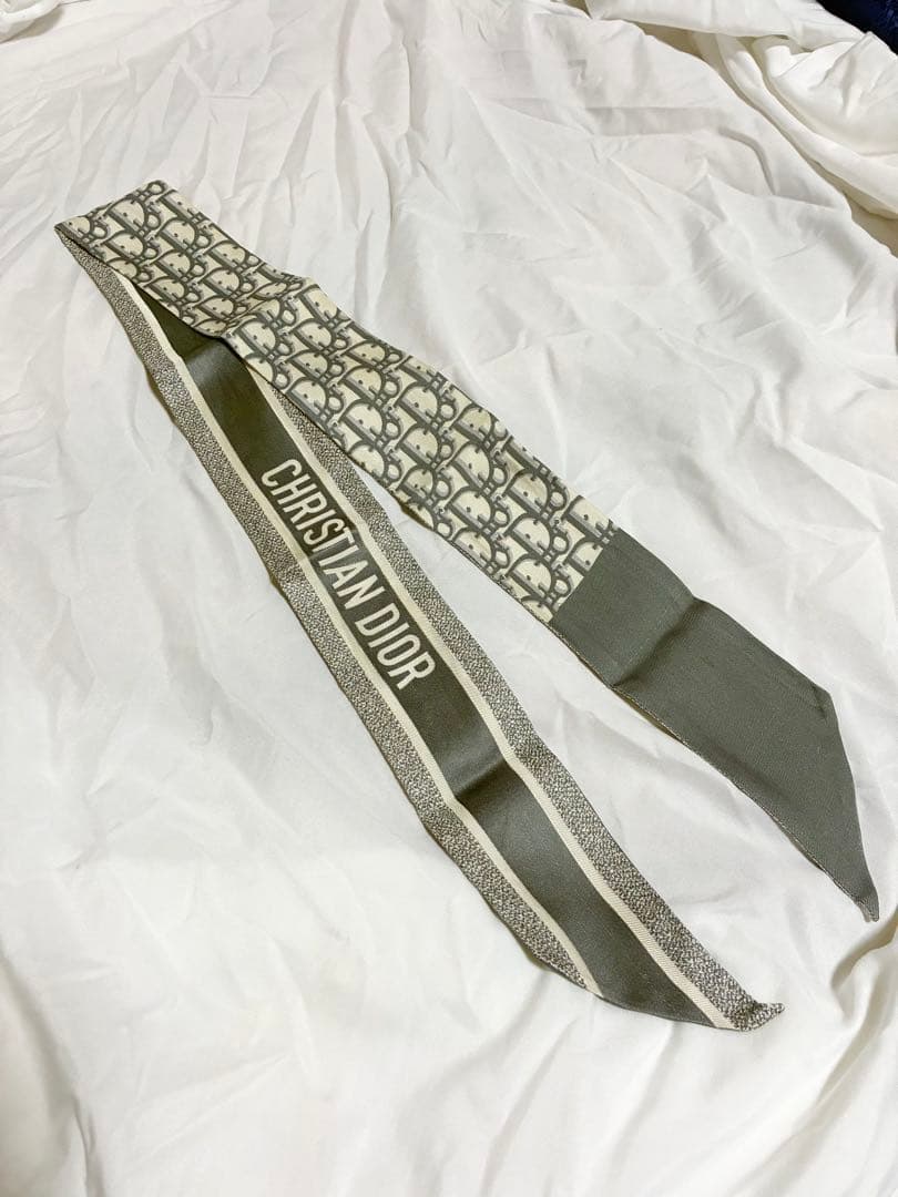 ディオール　ミッツァ　グレー　スカーフ