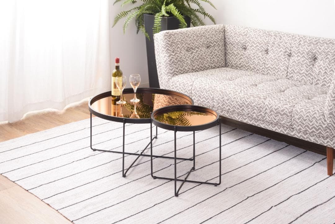 Lサイズ ラウンドテーブル オレンジミラー サイド CIR-502 N01