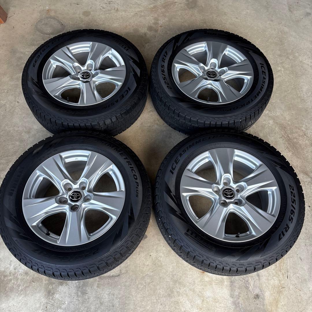80ハリアー 50RAV4 17インチ純正ホイール スタッドレスタイヤ