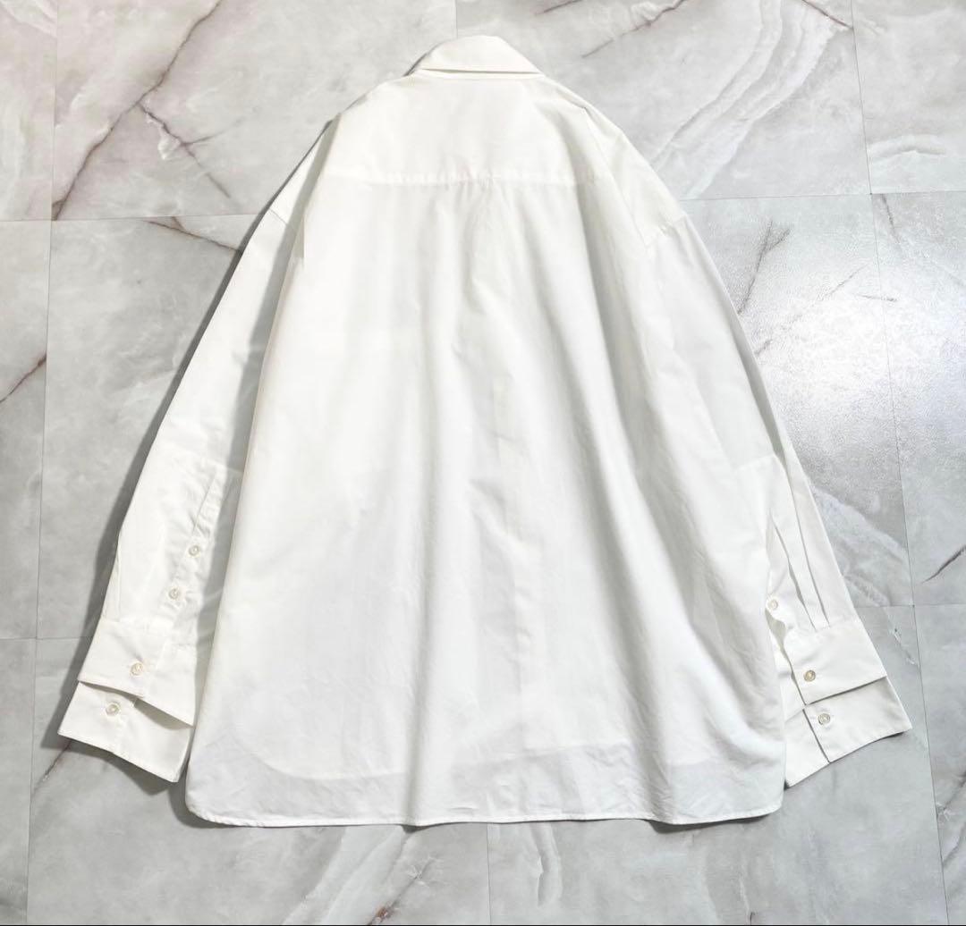 美品 シュタイン オーバーサイズダウンパットシャツ ホワイト M