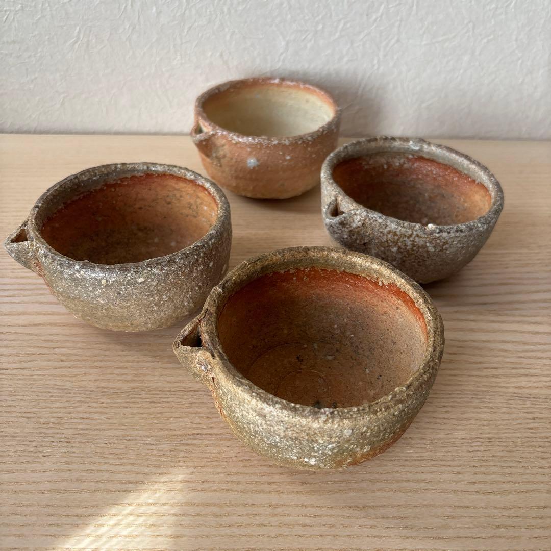 澤 清嗣 作　信楽片口向付　4客セット