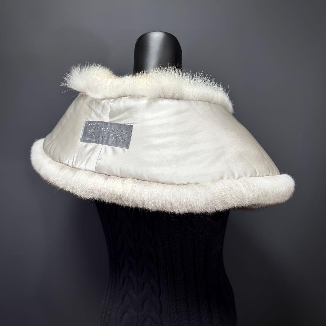 【美淡】SAGA FOX サガフォックス ショール ブルーフォックス 雪霜 品格