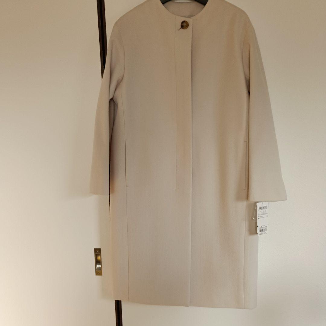 23区のカシミヤ混ピンクベージュのコート