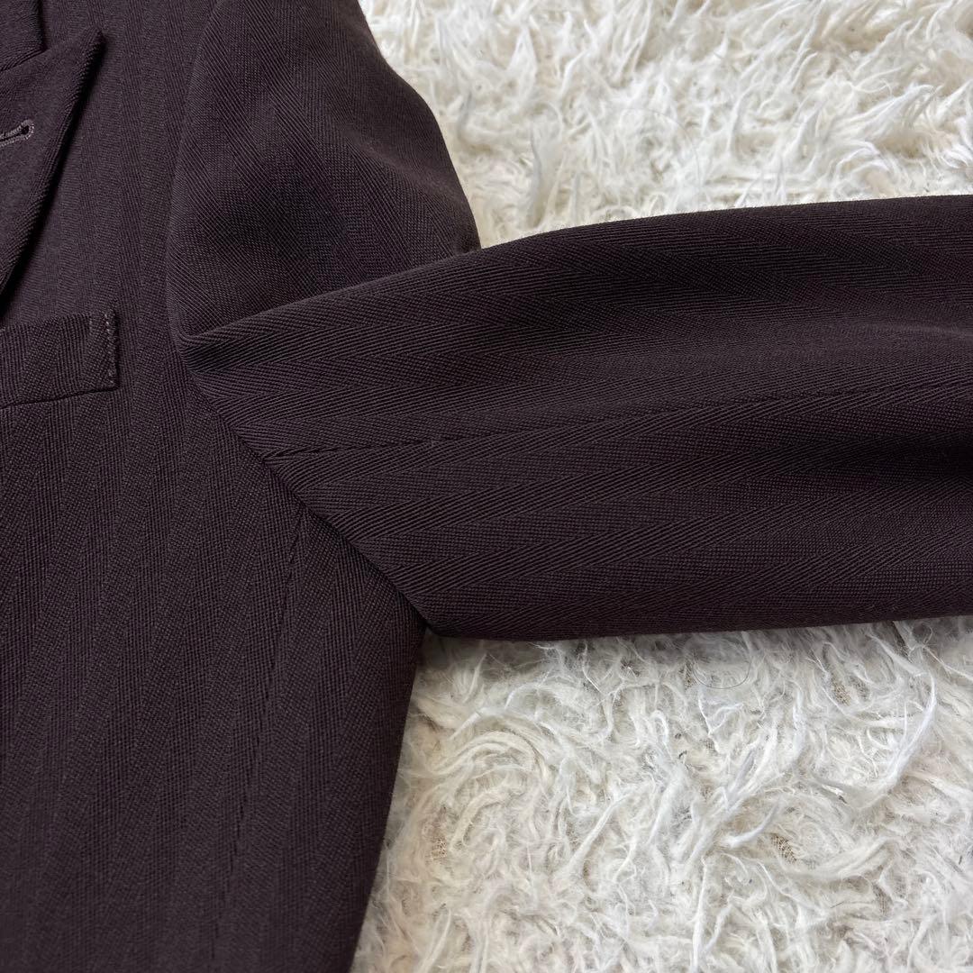 希少☆【PSポールスミス】ダークブラウン　ダブルパンツスーツ　総裏地　42 XL