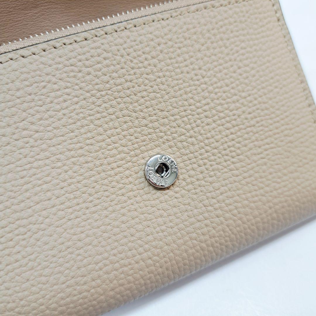 LOEWE トライフォールド 三つ折り財布 ベージュ