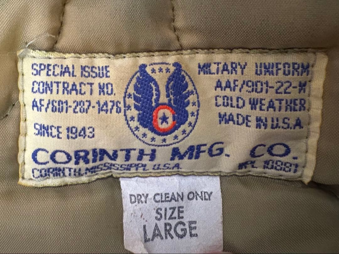 希少 80s-90s USA製 CORINTH N-2B コヨーテファー