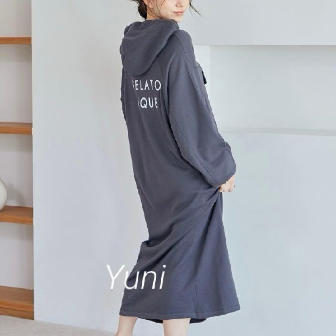 正規品♡ロゴ裏毛ワンピース♡チャコールグレー