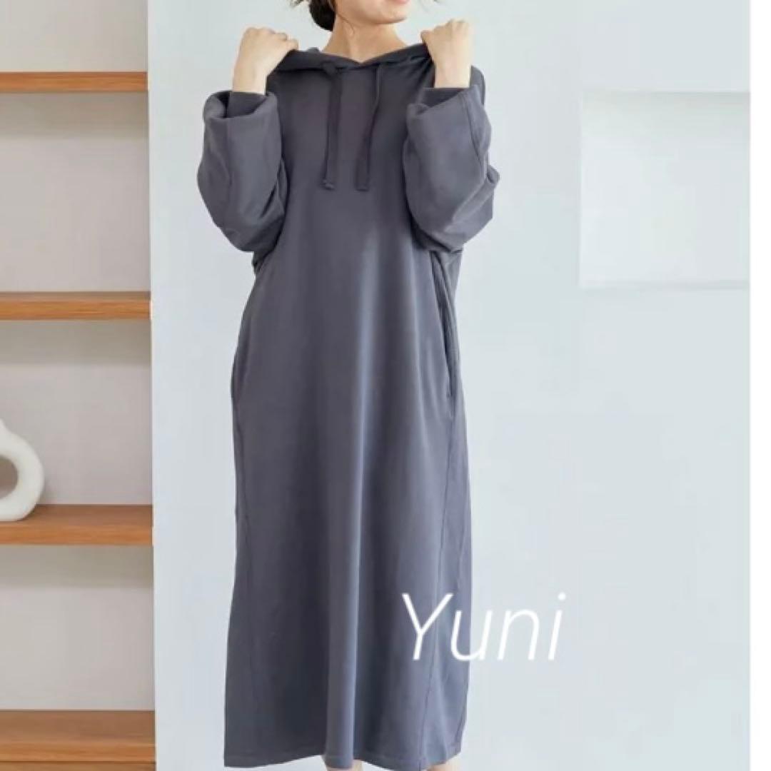 正規品♡ロゴ裏毛ワンピース♡チャコールグレー