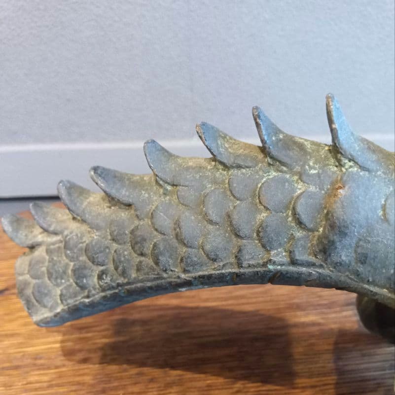 吐水龍　青銅製　彫刻　アンティーク　骨董　龍　龍神　水神　神社