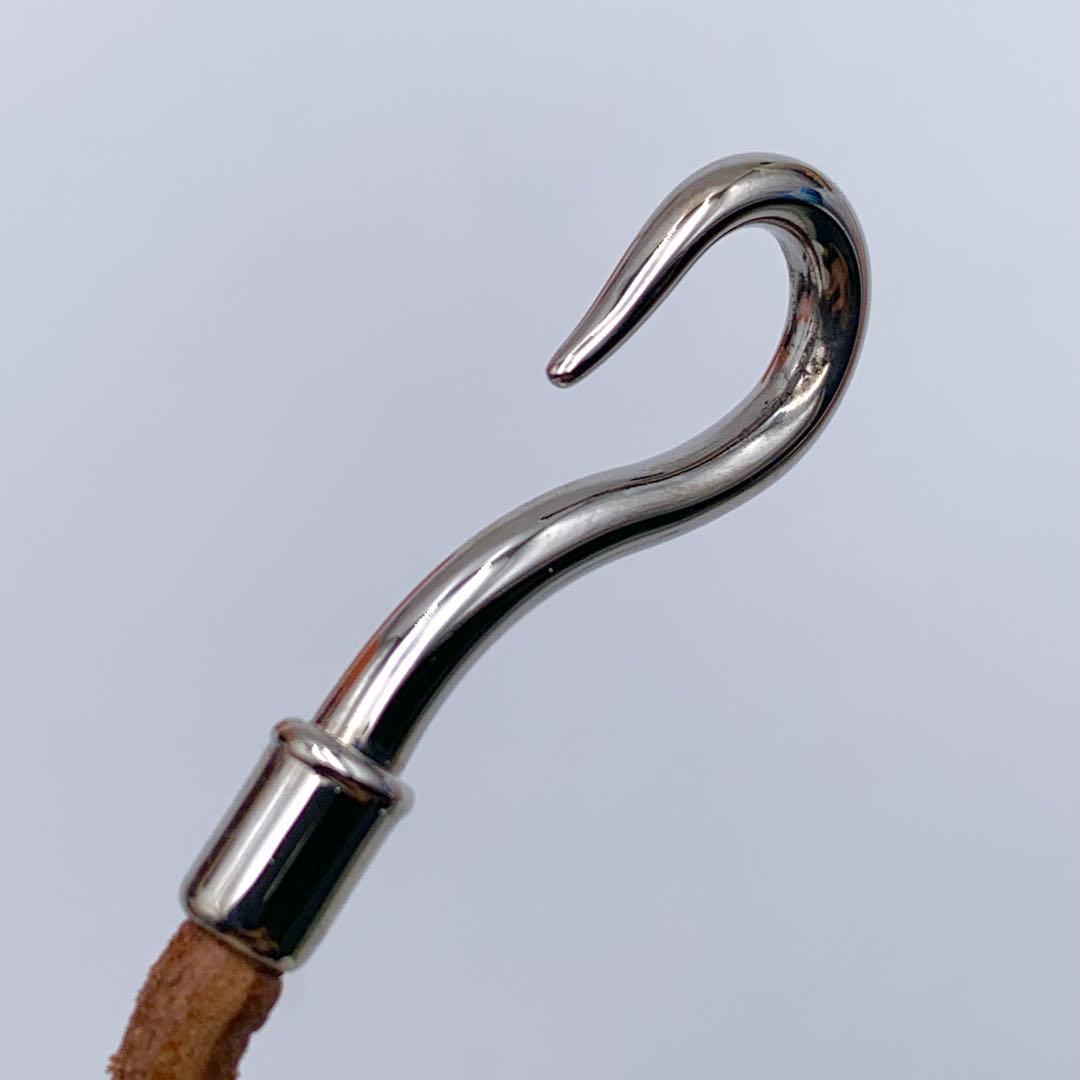 エルメス ジャンボ シルバー金具 ブラウンレザーブレスレット バングル　箱付き