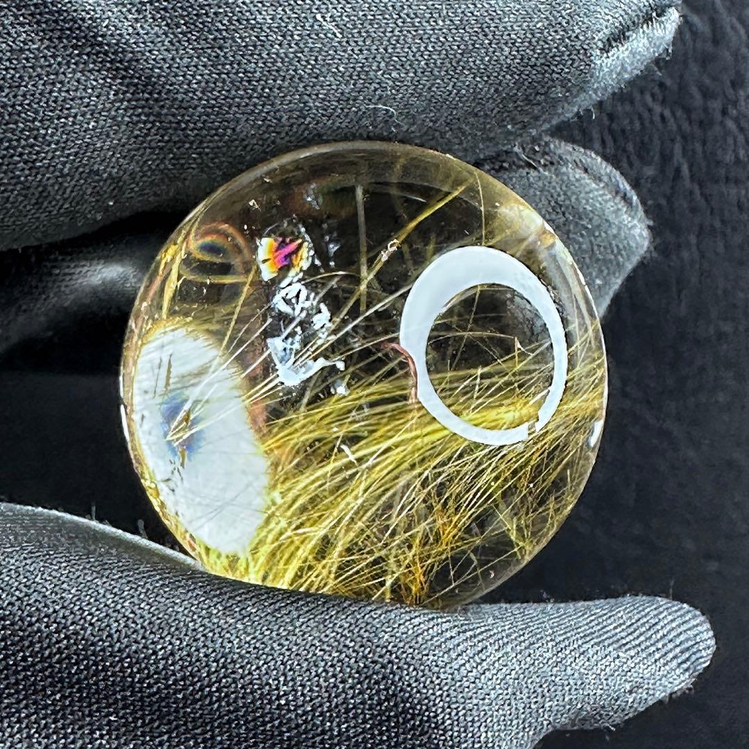 【財運・金運・事業運up❗️】レインボー☆ルチルクォーツ丸玉 スフィアA1126