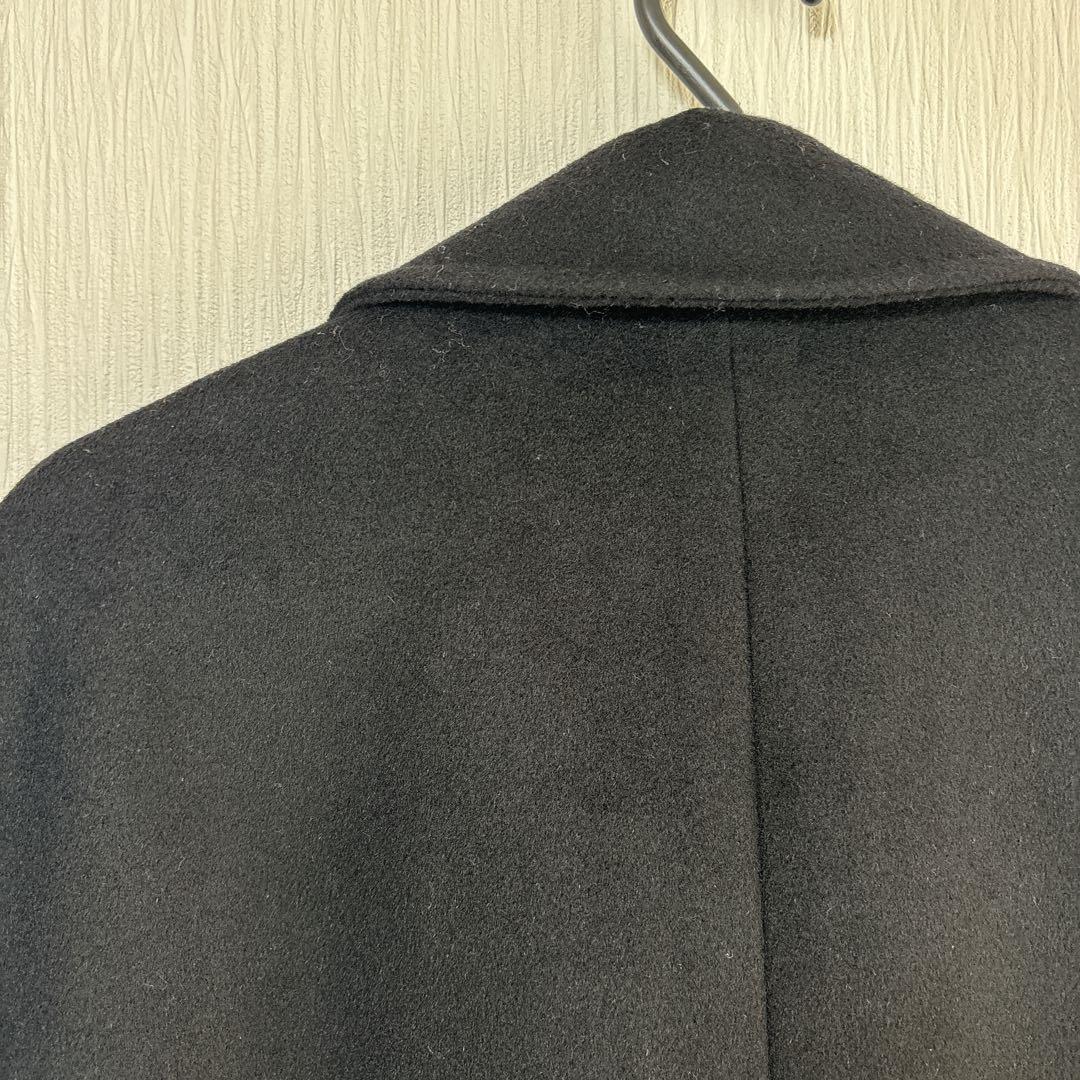 23区 ウールアンゴラビーバー チェスターコート 38 黒 オーバーサイズ
