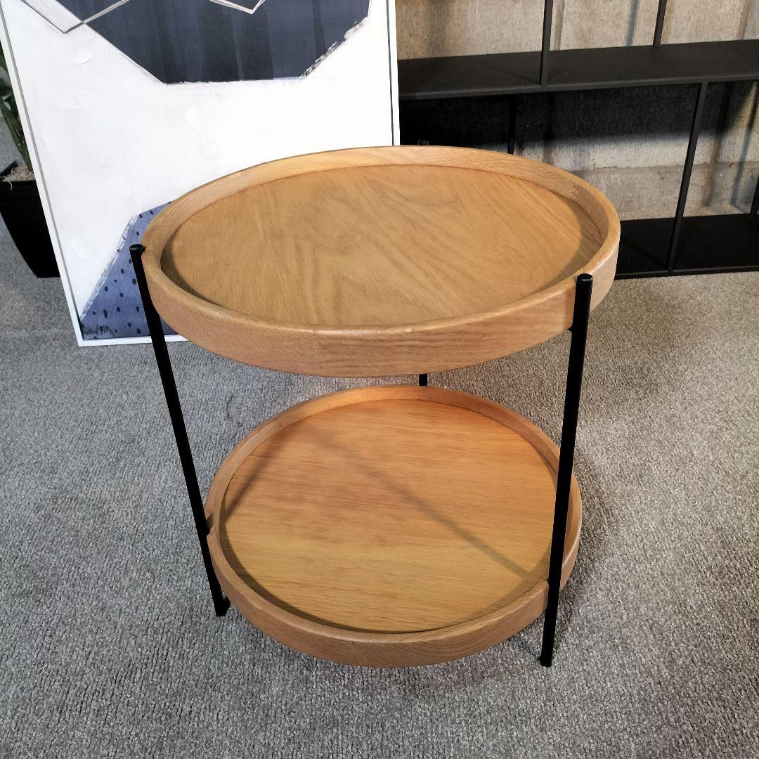 sketch 2段式サイドテーブル◆ナチュラルウッド展示品(2066)