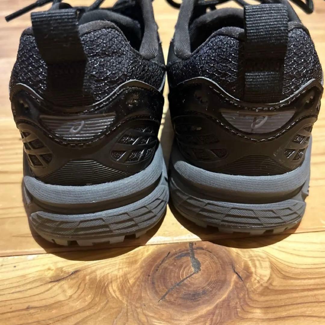 ASICS GEL ヌノビキ　ブラックスニーカー　24cm レース　アシックス