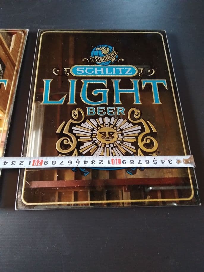 シュリッツ　ヴィンテージサイン　ミラー　1970年代　3セット