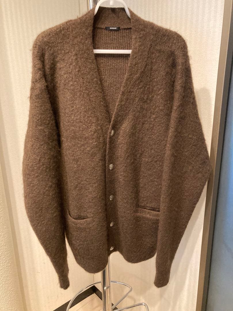 DENHAM ブラウン モヘヤカーディガン