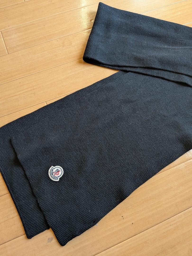 モンクレール　ブラック　マフラー　ニット　メンズレディース