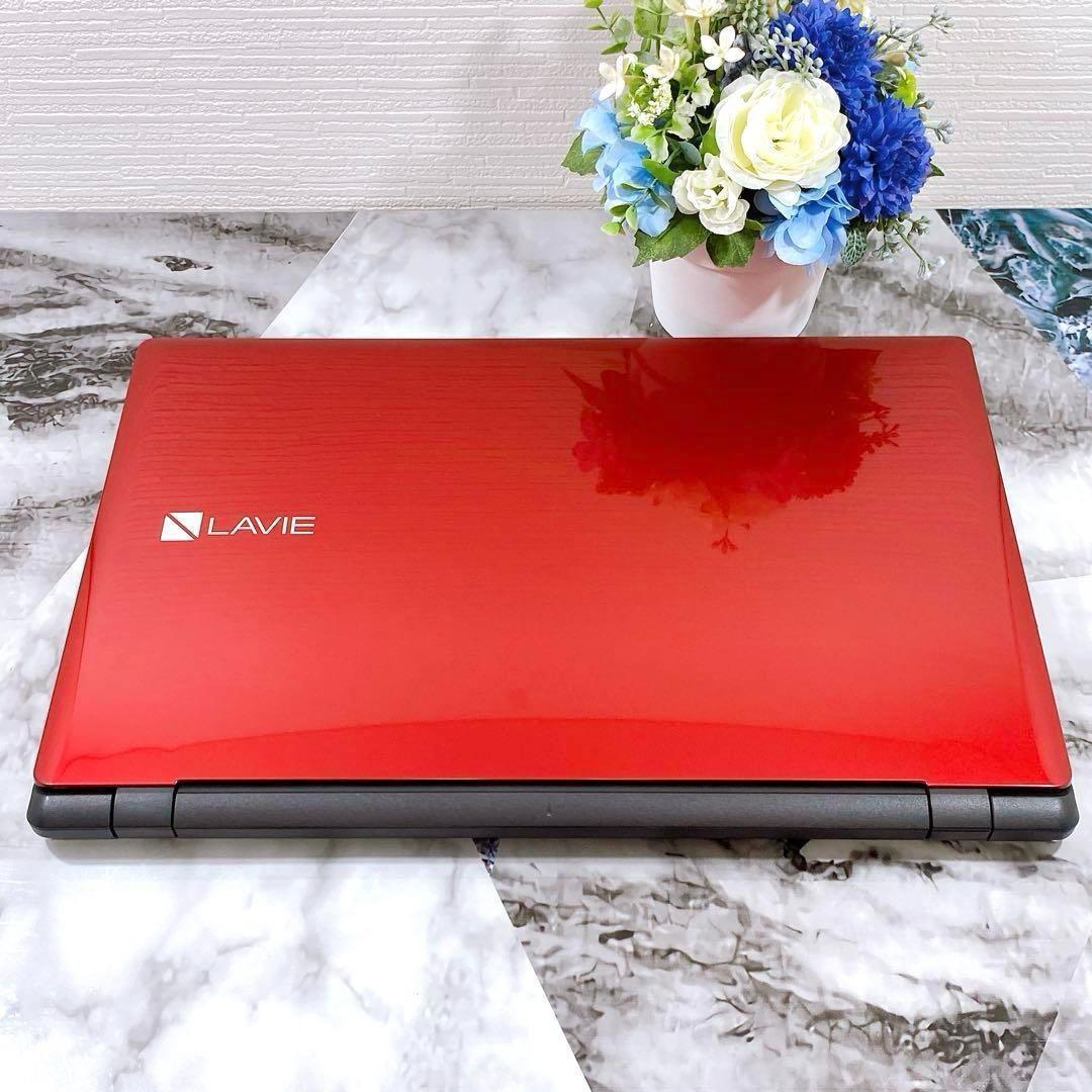 可愛い赤❤薄型ノートパソコン✨新品SSDで快適✨オフィス付き✨Windows11