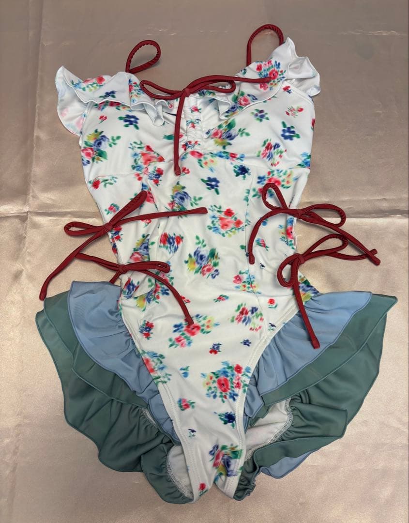 POPPY リボンキャミ　スイムレオタード