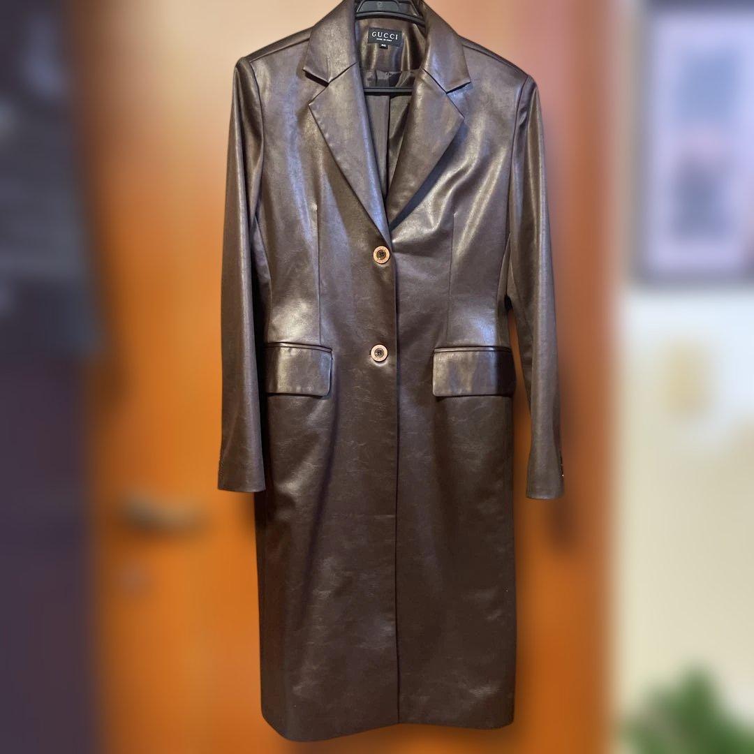 GUCCI ブラウン ロングジャケット