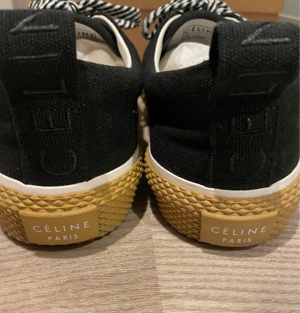 CÉLINE 黒 キャンバス スニーカー