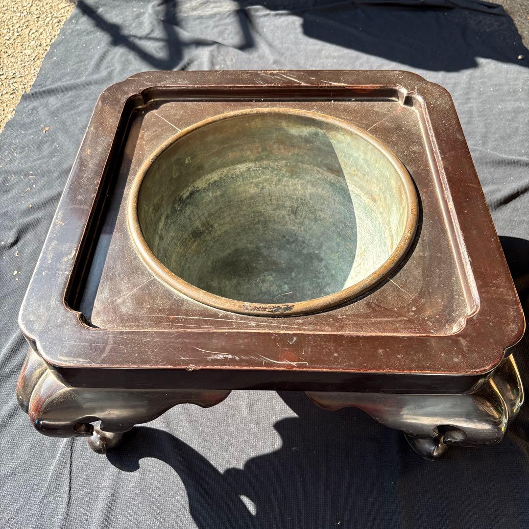 火鉢 年代物　昭和レトロ(D-391 )