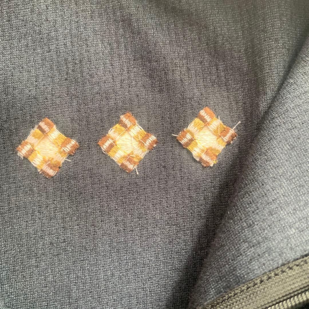 【familiar】 ブラウンベルベット＆チェック柄ワンピース 160cm 美品