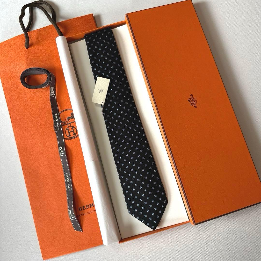 エルメス ネクタイ 《Hフラワー》新品 未使用