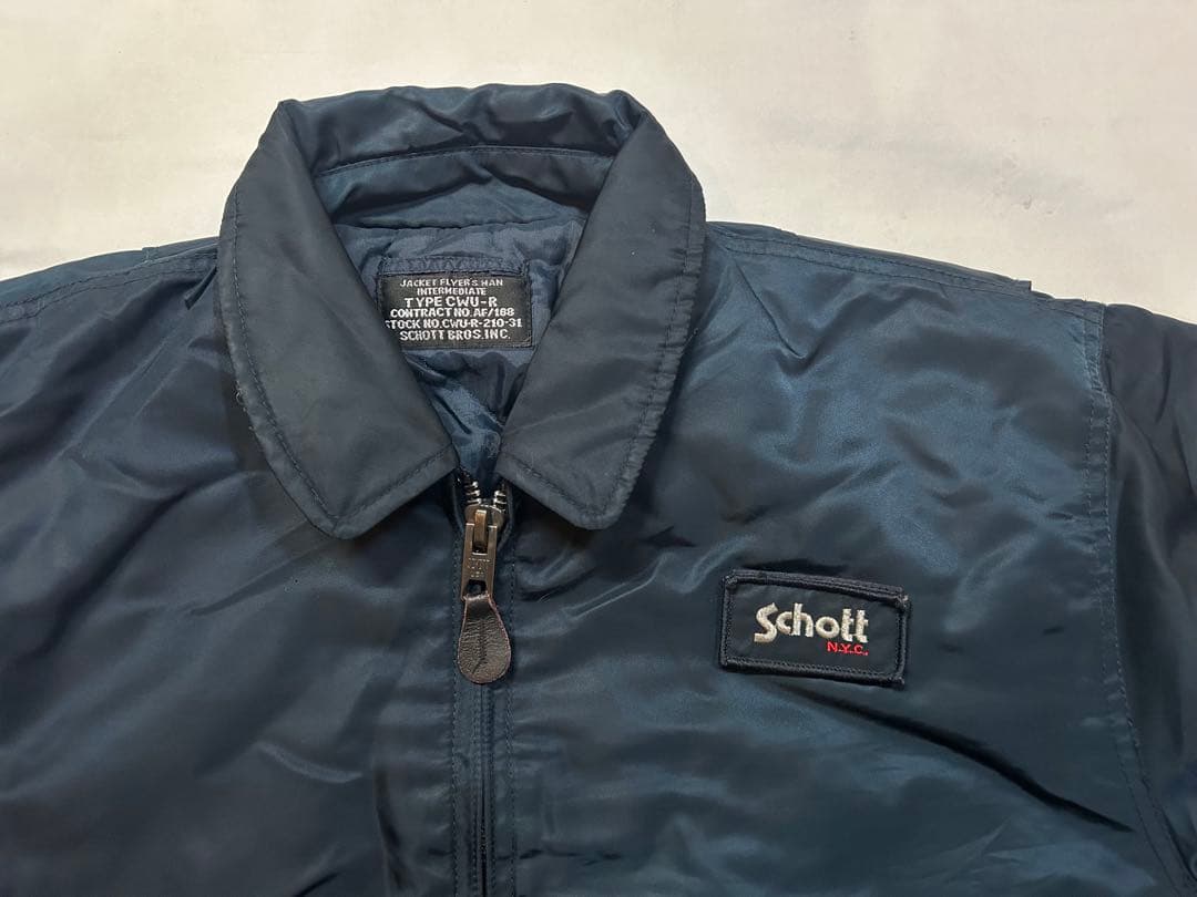 専用田中シェン着Schott NYC flight jacket M Navy