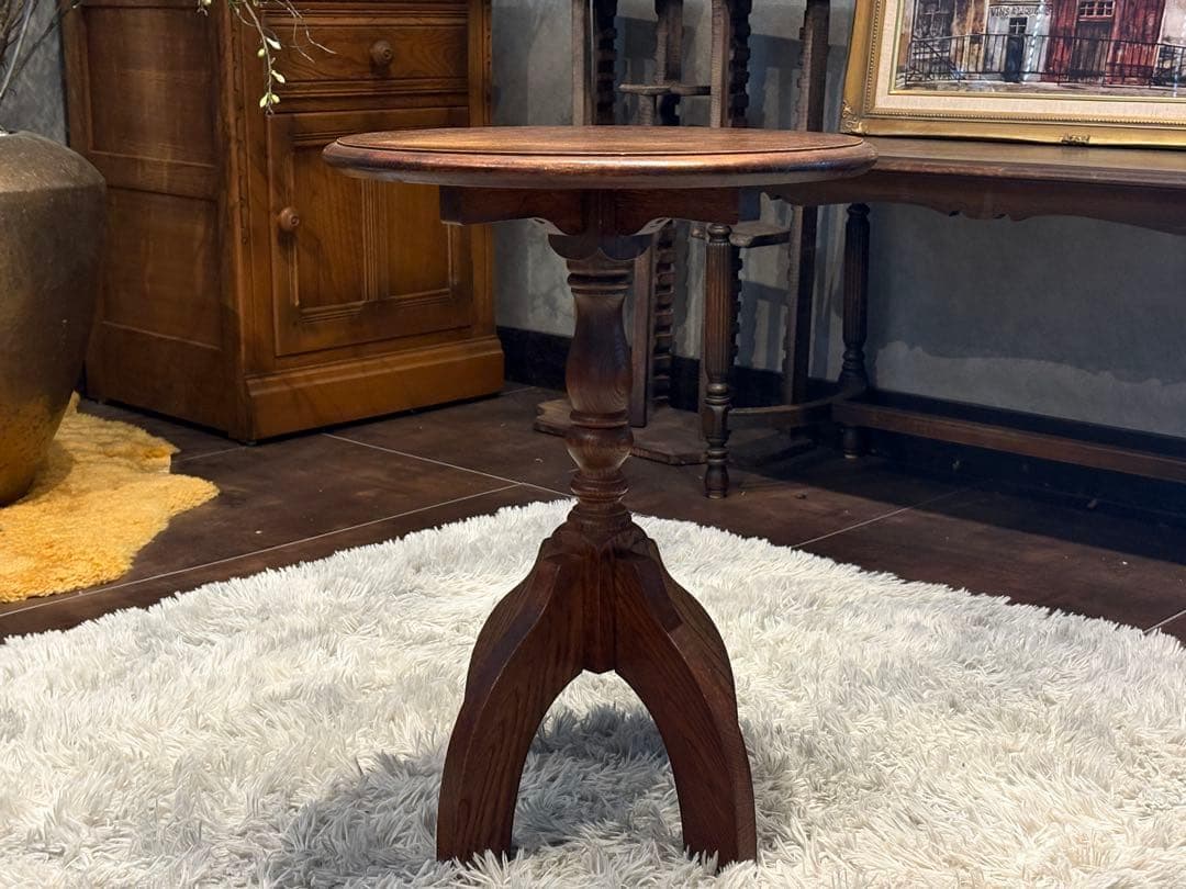 コーヒーテーブル サイドテーブル ナイトテーブル アンティーク 円卓 IG