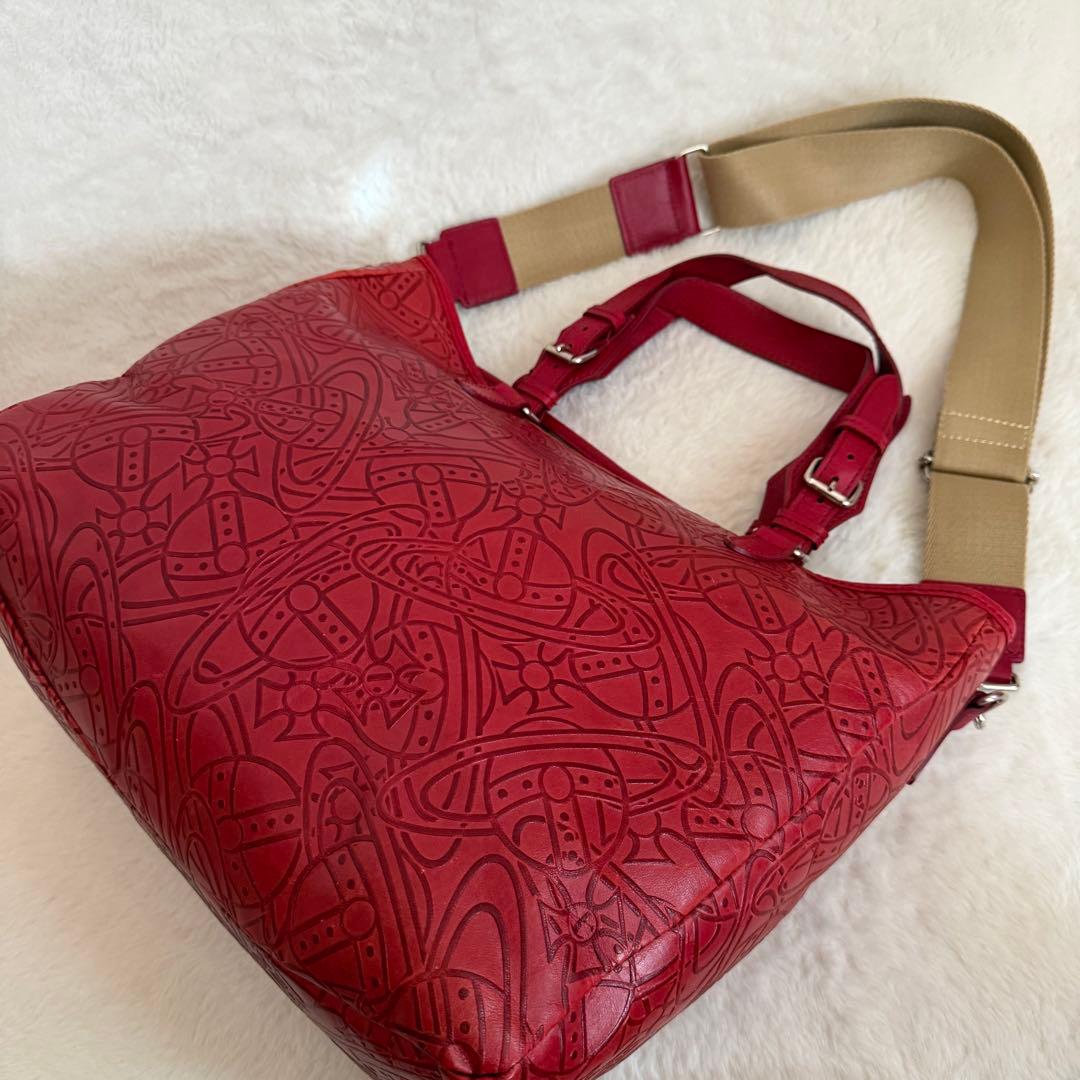 ヴィヴィアンウエストウッド アーサー　2wayトートバッグ ORB オーブ　赤