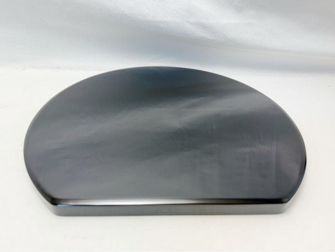 未使用 懐石道具 伝統工芸師 哲斎作 輪島塗 天然木製 半月膳 5客揃 紙箱