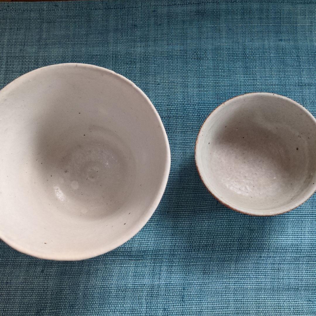 正島克哉さんの粉引小丼と粉引小鉢