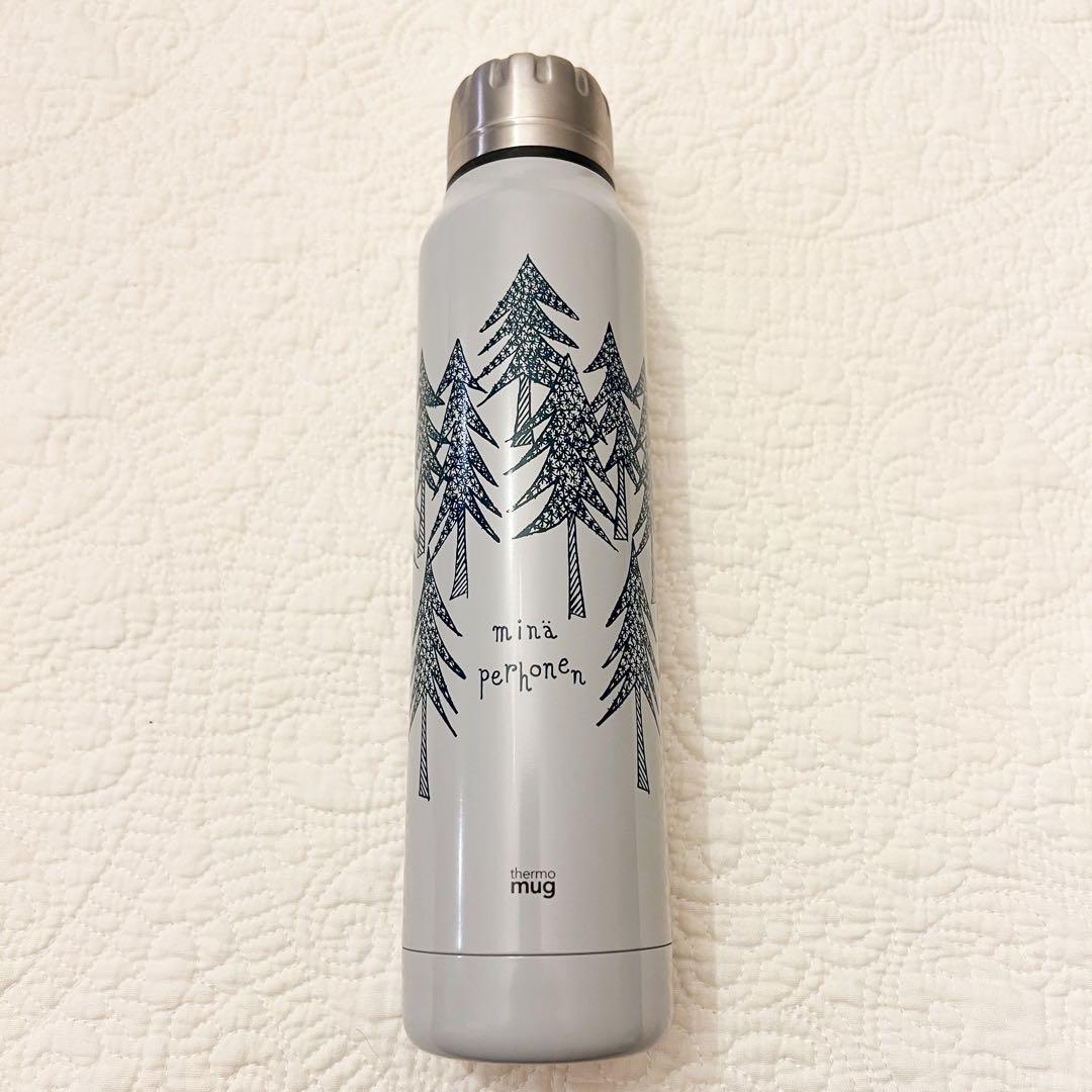 61 未使用 ミナペルホネン サーモマグ 水筒 land theater グレー
