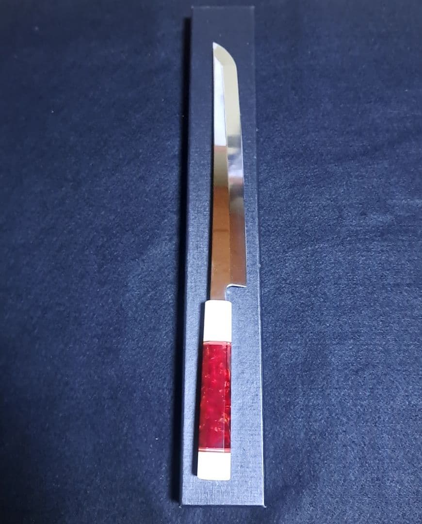 ステン 本焼 先丸 9寸 V金10号 鏡面仕上げ 刺身包丁 和包丁 鞘付き
