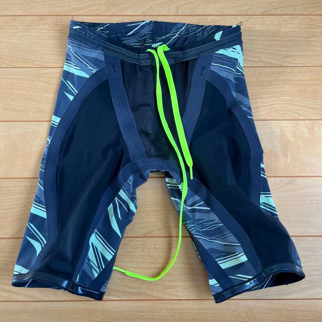 Mizuno 競泳用GX SONIC NEO SL 黒/緑 ストライプ