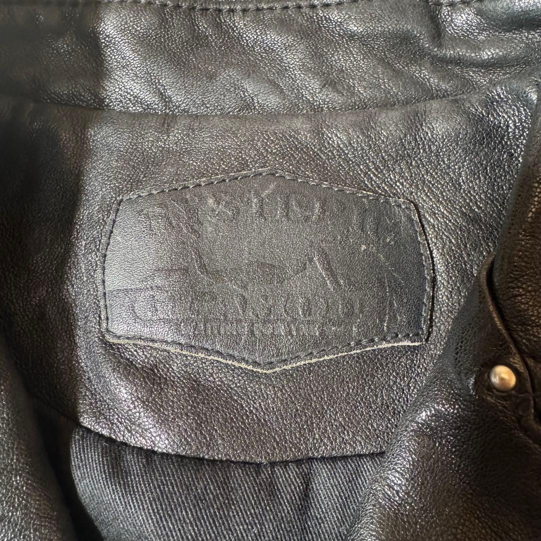 ★希少★ ヒステリックグラマー　ダブルライダース　カスタム　ワッペン　ラムレザー