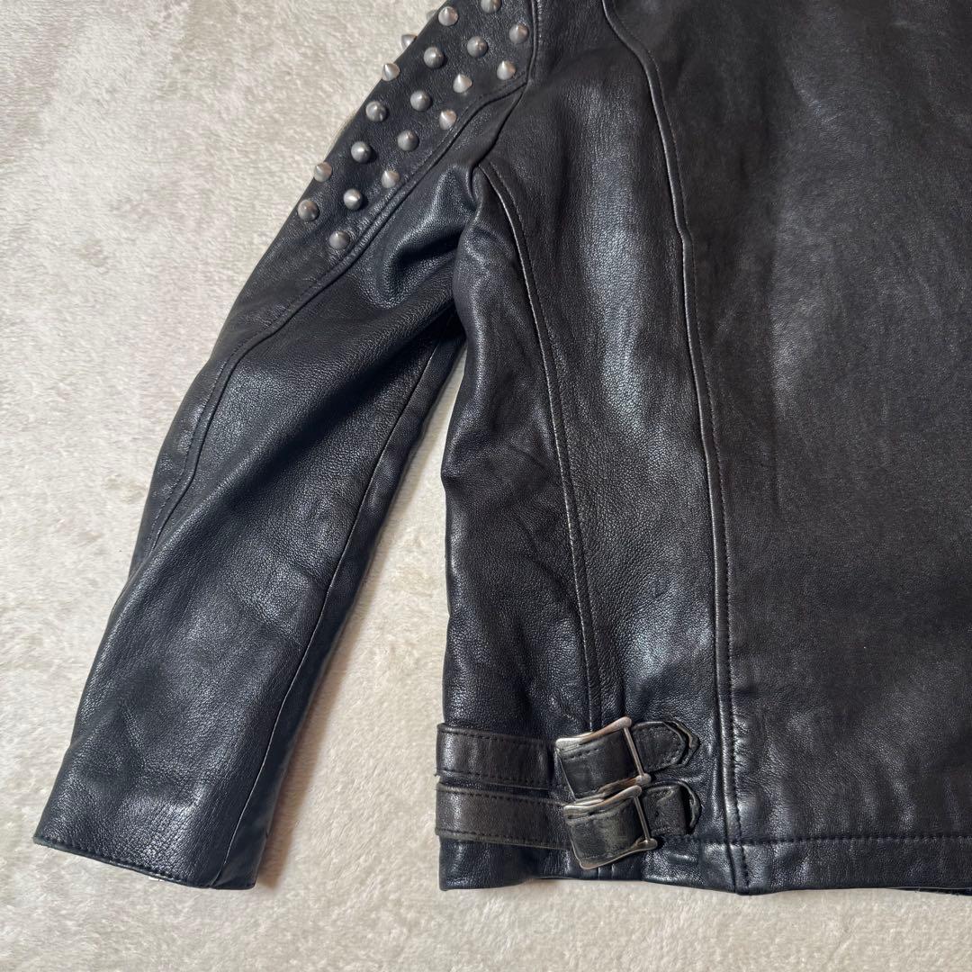 ★希少★ ヒステリックグラマー　ダブルライダース　カスタム　ワッペン　ラムレザー